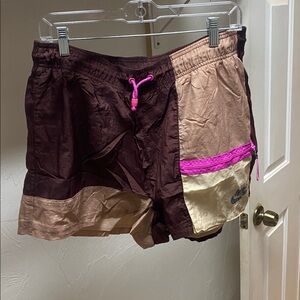 Nike Brown shorts with Pink Accents